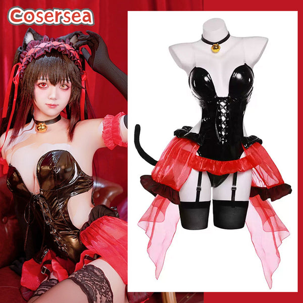Date A Live Kurumi Tokisaki Fanart Bunny Cosplay Costume