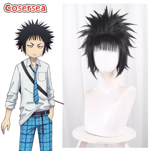 Dekin no Mogura Kyoshiro Nekozuku 30cm Black Cosplay Wigs