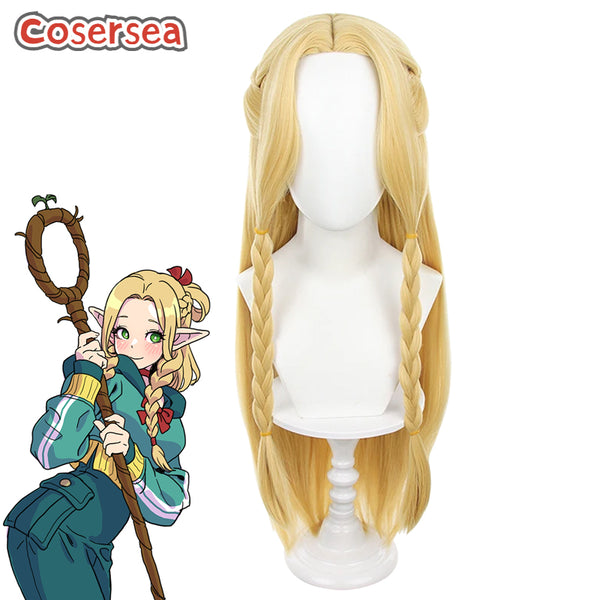 Delicious in Dungeon Marcille Donato 80cm Blonde Cosplay Wigs