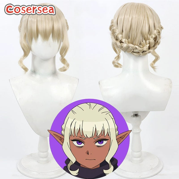 Delicious in Dungeon Thistle Light Blonde Cosplay Wigs
