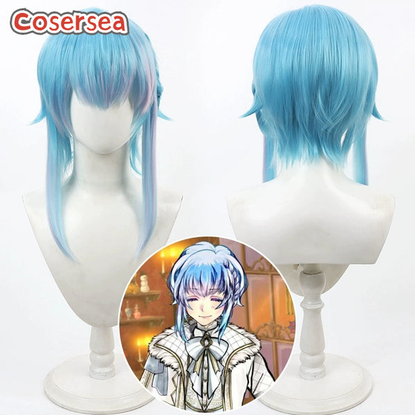 Devil Butler with Black Cat English Flure Garcia Light Blue Mixed Pink Cosplay Wigs