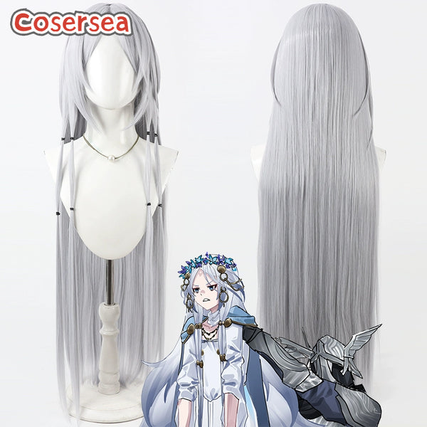 Cosersea Elden Ring Nightreign Revenant 100cm Silver Gray Cosplay Wigs