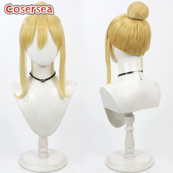 Fairy Tail Lucy Heartfilia Blonde Cosplay Wigs With Buns
