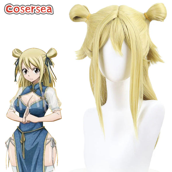 Fairy Tail Lucy Heartfilia Chinese 50cm Blonde Cosplay Wigs