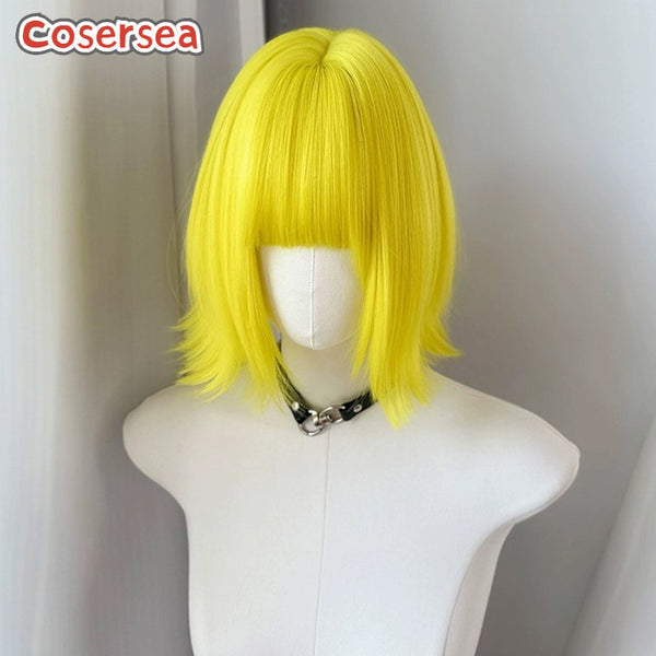 Cosersea Fashion Anime 30cm Short Straight Yellow Lolita Wigs