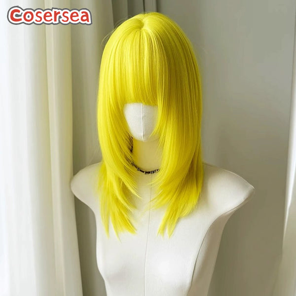 Cosersea Fashion Anime 40cm Long Straight Yellow Lolita Wigs