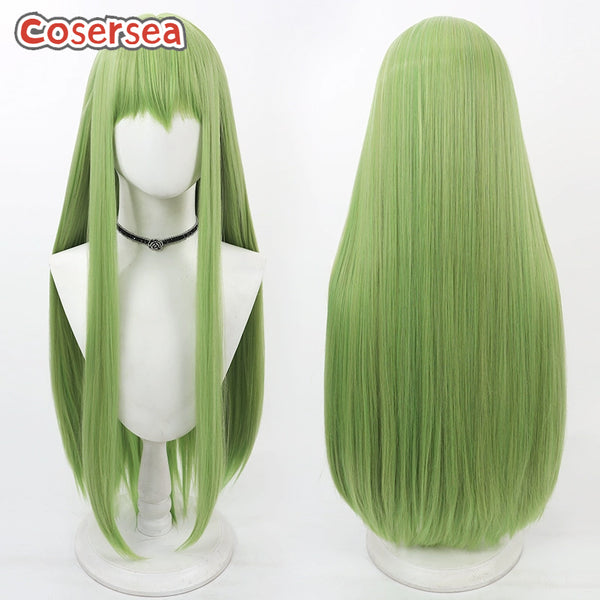Fate Enkidu 80cm Long Mixed Light Green Cosplay Wigs