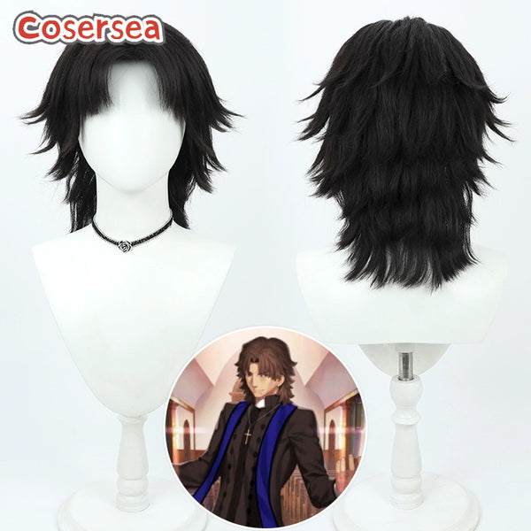 Fate FGO Grigori Efimovich Rasputin Black Cosplay Wigs