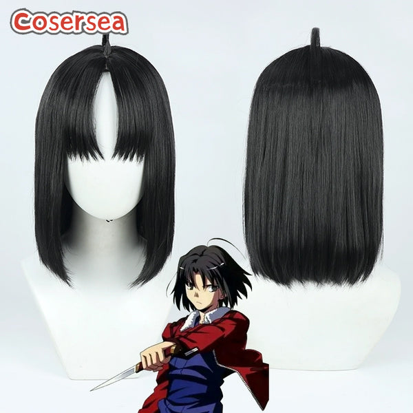 Fate FGO Shiki Ryougi Ryōgi Shiki 32cm Black Cosplay Wigs