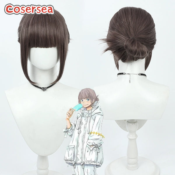 Fate FGO Summer Oberon Gray Purple Cosplay Wigs