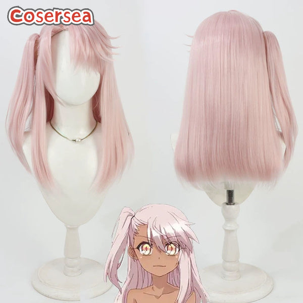 Cosersea Fate FGO Kaleid Liner Chloe von Einzbern 50cm Pink Ponytail Cosplay Wigs