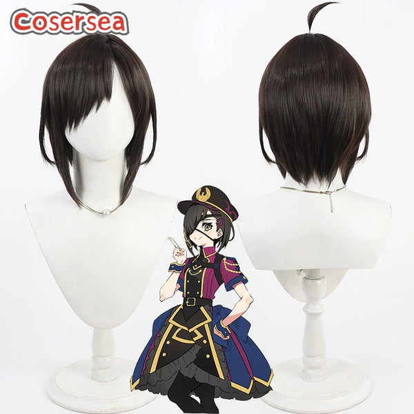 Fate FGO Mysterious Ranmaru X 30cm Dark Brown Cosplay Wigs