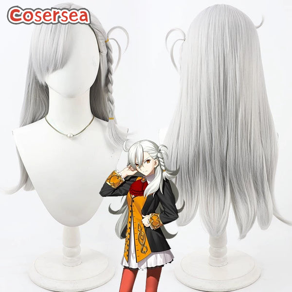 Cosersea Fate FGO Olga Marie Animusphere 60cm Silver White Cosplay Wigs