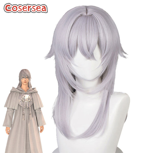Final Fantasy XIV Themis Silver Gray Cosplay Wigs