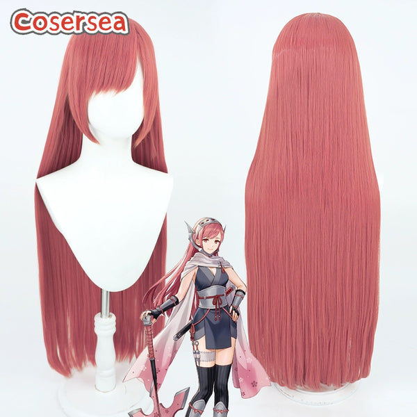 Fire Emblem: Awakening Cherche 95cm Pink Red Cosplay Wigs