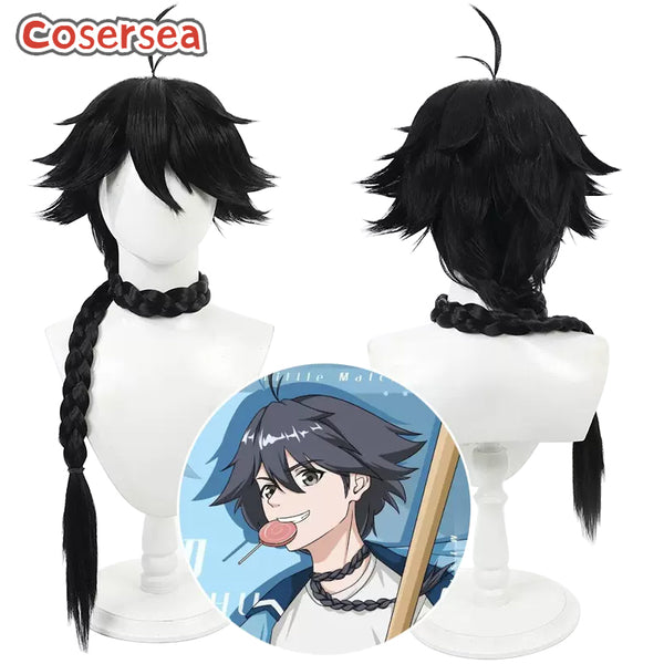 Fox Spirit Matchmaker Bai Yuechu 100cm Black Braided Cosplay Wigs