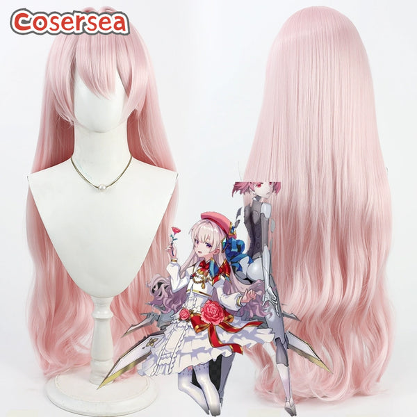 Cosersea Fracture Ray Arcaea Sakuzyo 100cm Long Wavy Pink Cosplay Wigs