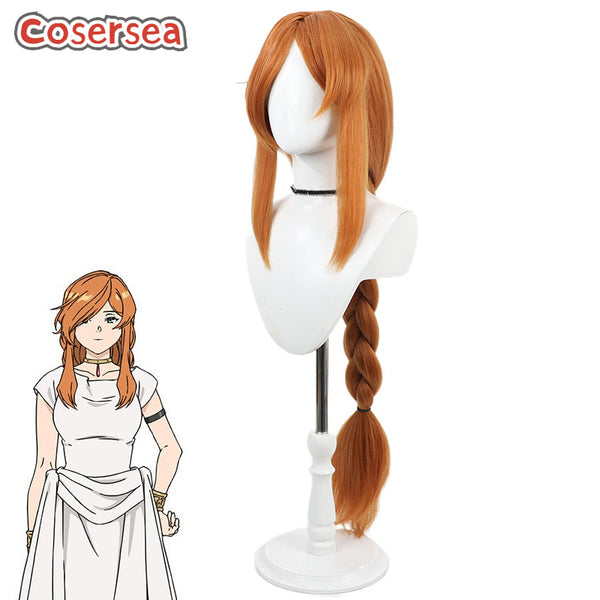 Frieren Beyond Journey's End Flamme Long Orange Braided Cosplay Wigs