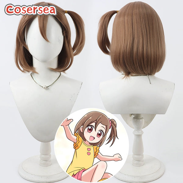 Cosersea Futari wa Pretty Cure Cure Idol Sakura Uta 30cm Light Brown Cosplay Wigs