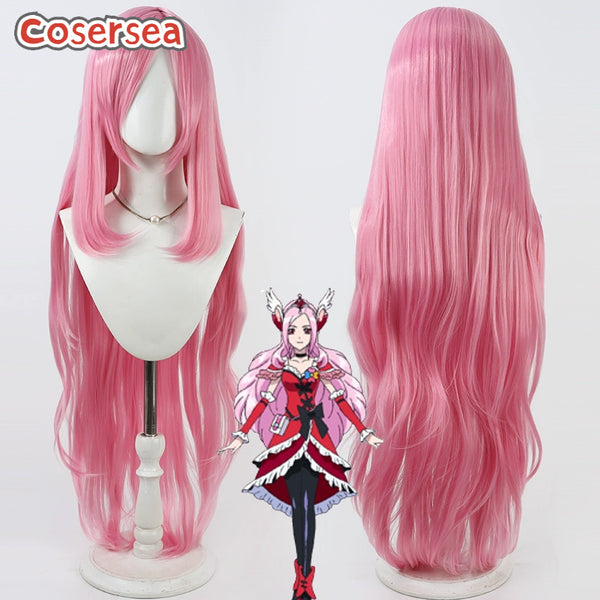 Cosersea Futari wa Pretty Cure Cure Passion Setsuna Higashi 100cm Pink Cosplay Wigs