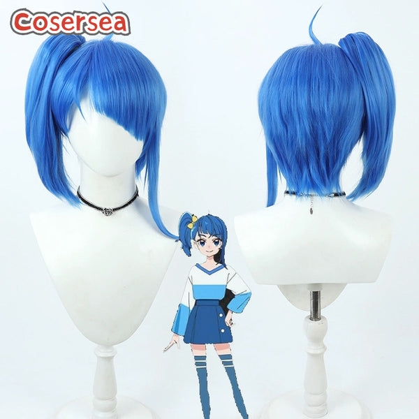 Futari wa Pretty Cure Sora Harewataru 40cm Blue Ponytail Cosplay Wigs