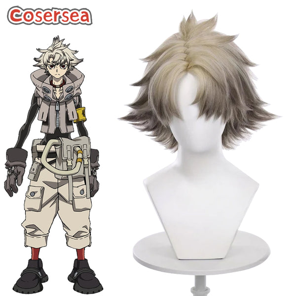 Cosersea Gachiakuta Rudo Surebrec 25cm Light Blonde Mixed Gray Cosplay Wigs