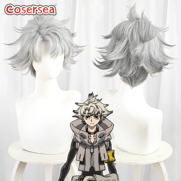 Cosersea Gachiakuta Rudo Surebrec 30cm Silver White Mixed Gray Cosplay Wigs