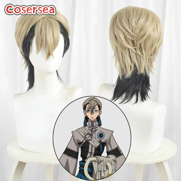 Cosersea Gachiakuta Zanka Nijiku 30cm Blonde Mixed Black Cosplay Wigs
