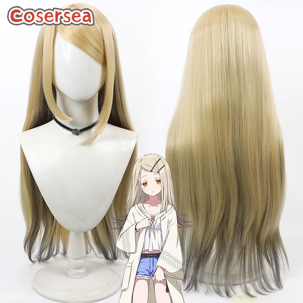 Gakuen Idolmaster Hiro Shinosawa 70cm Blonde Mixed Gray Cosplay Wigs