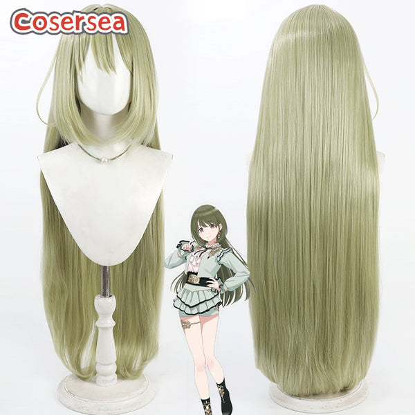 Gakuen Idolmaster Nanakusa Nichika 100cm Light Green Cosplay Wigs