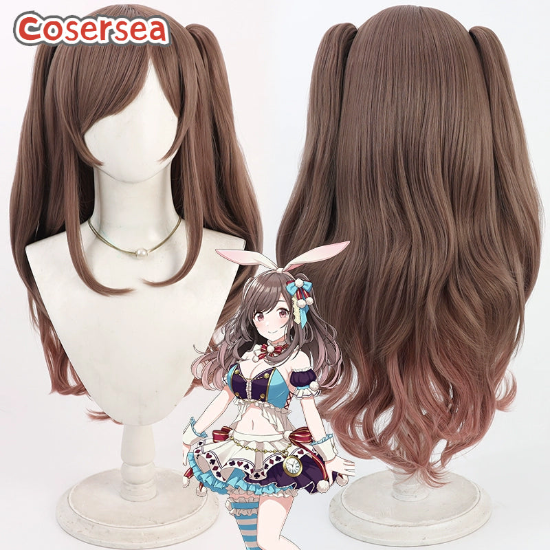 Gakuen Idolmaster Tsukioka Kogane Brown Gradient Cosplay Wigs – coserseas