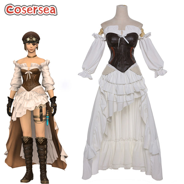 Cosersea Game FF14 Final Fantasy Neo Ishgardian Healing Halloween Dress Cosplay Costume