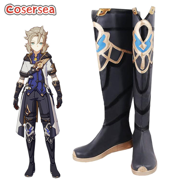 Game Genshin Impact Albedo Cosplay Shoes