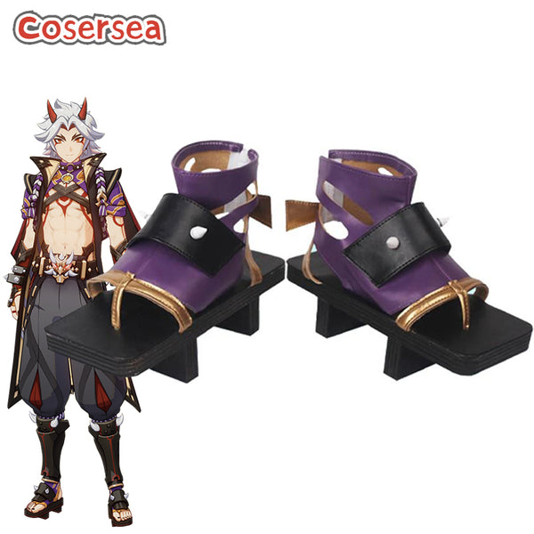 Game Genshin Impact Arataki Itto Cosplay Shoes
