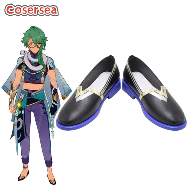 Game Genshin Impact Baizhu Cosplay Shoes