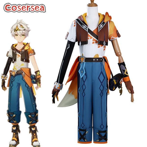 Cosersea Genshin Impact Bennett Halloween Men Uniform Cosplay Costume