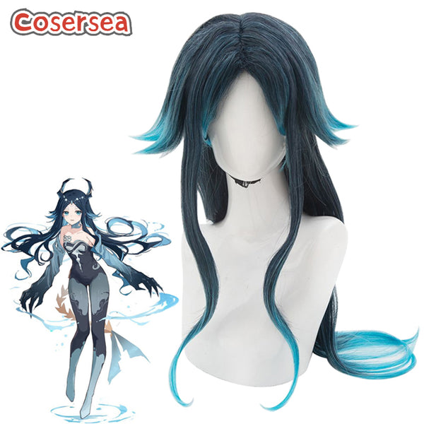 Game Genshin Impact Bonanus 75cm Mixed Blue Cosplay Wigs