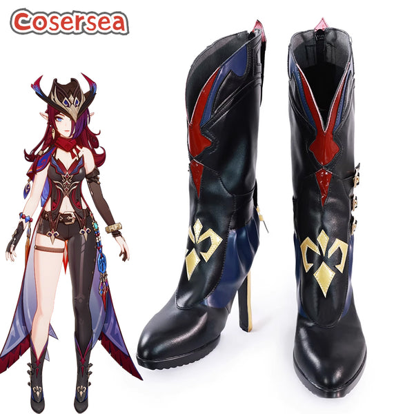 Game Genshin Impact Chasca Natlan Cosplay Shoes Cosplay Boot