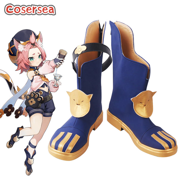 Game Genshin Impact Diona Cosplay Shoes