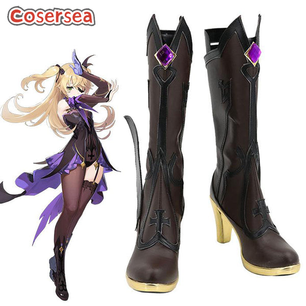 Game Genshin Impact Fischl Cosplay Boot Cosplay Shoes