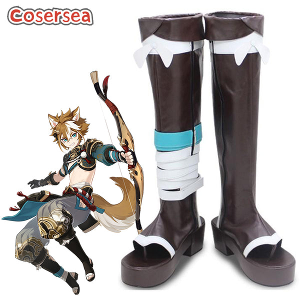 Game Genshin Impact Gorou Cosplay Shoes