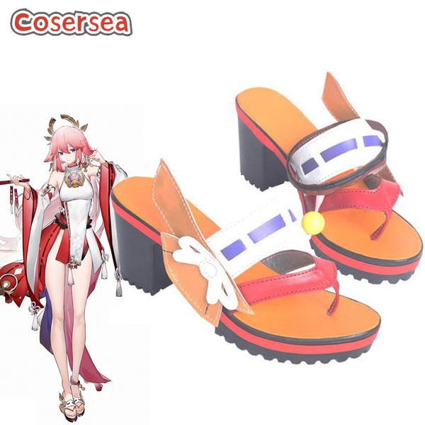 Game Genshin Impact Guuji Yae Miko Cosplay Shoes