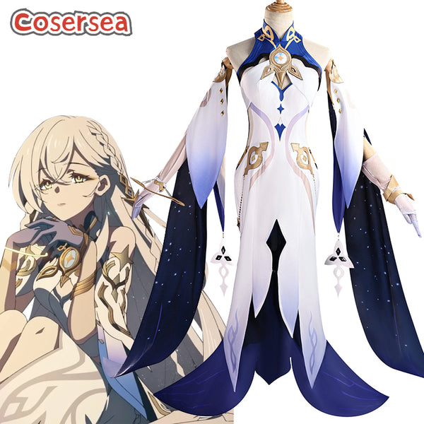Cosersea Game Genshin Impact Istaroth Ruler of Time Halloween Dress Cosplay Costume