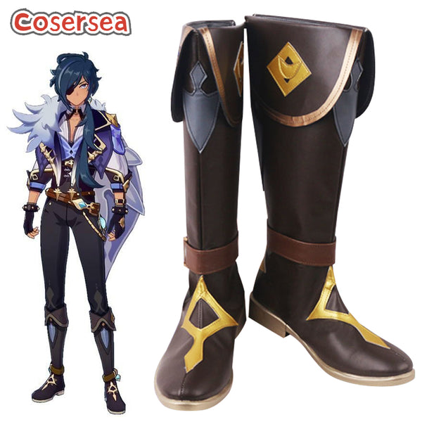 Game Genshin Impact Kaeya Cosplay Boot Cosplay Shoes
