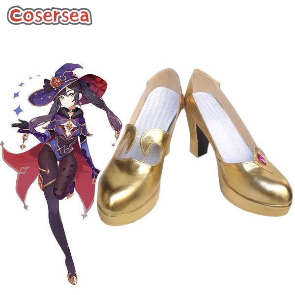 Game Genshin Impact Mona Cosplay Shoes