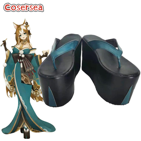 Game Genshin Impact Ms Hina Gorou Cosplay Shoes