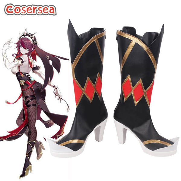 Game Genshin Impact Rosaria Cosplay Boot Cosplay Shoes