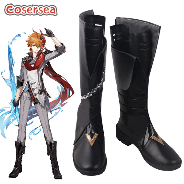 Game Genshin Impact Tartaglia Cosplay Shoes
