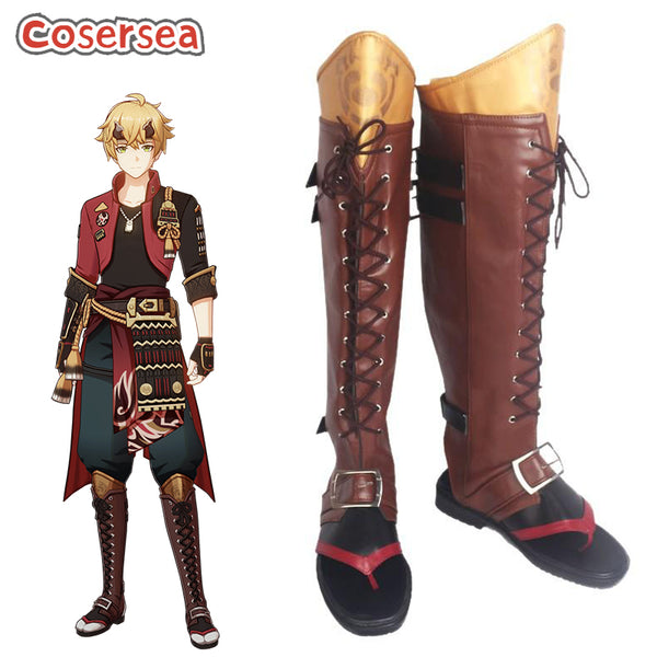 Game Genshin Impact Tohma Thoma Cosplay Shoes