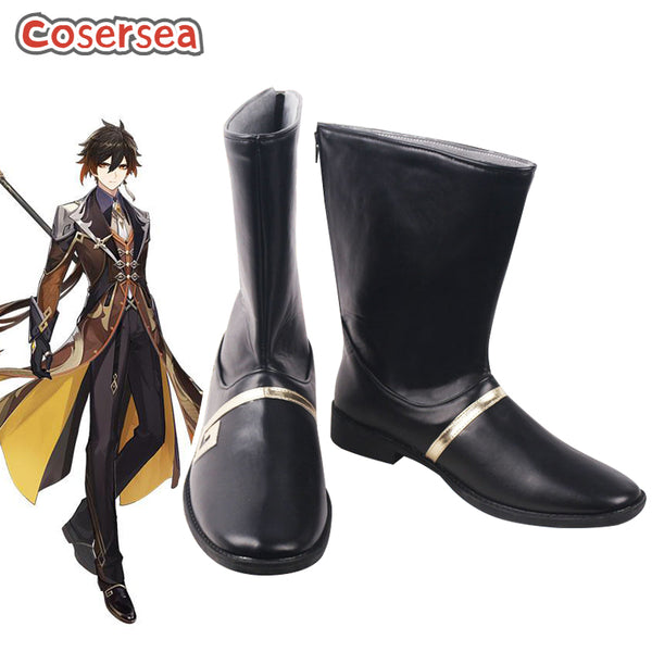 Game Genshin Impact Zhongli Cosplay Shoes